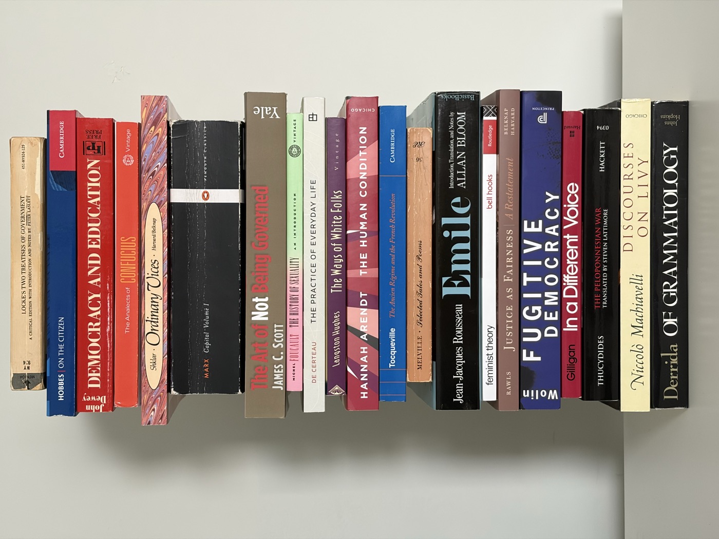 A carefully chosen stack of books